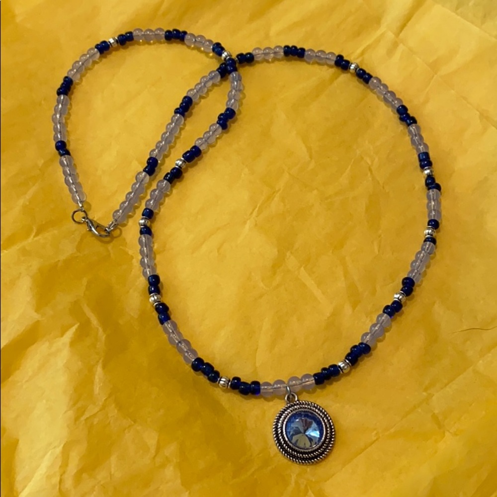 Handmade blue necklace